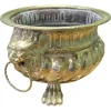 Sale Pamono Gothic Brass Jardiniere with Lions Mask Handles