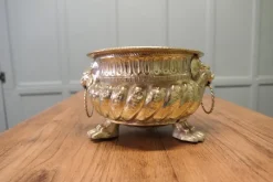 Sale Pamono Gothic Brass Jardiniere with Lions Mask Handles