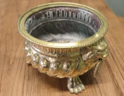 Sale Pamono Gothic Brass Jardiniere with Lions Mask Handles