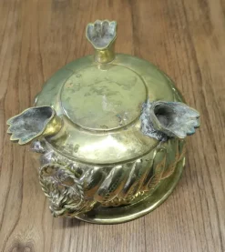 Sale Pamono Gothic Brass Jardiniere with Lions Mask Handles