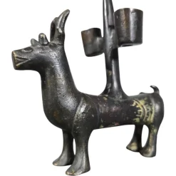 Pamono Gothic Bronze Candlesticks, Germany, 1380s, Set of 2> Candleholders