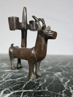 Pamono Gothic Bronze Candlesticks, Germany, 1380s, Set of 2><noscript><img width=