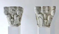 Pamono Gothic Revival Stone Planters, UK, 1940s, Set of 2> Planters And Jardiniere