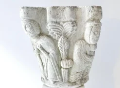 Pamono Gothic Revival Stone Planters, UK, 1940s, Set of 2><noscript><img width=