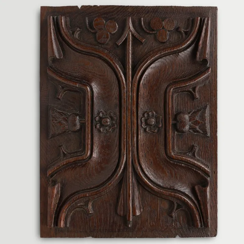 Pamono Gothic Sculpted Panel in Oak, Belgium, 1500s> Wall Decor