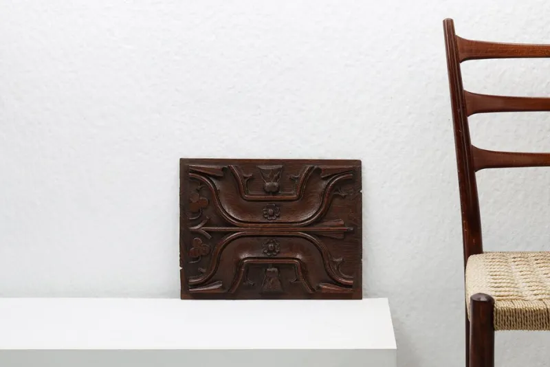 Pamono Gothic Sculpted Panel in Oak, Belgium, 1500s> Wall Decor