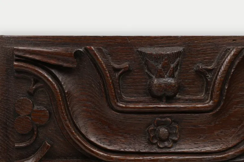 Pamono Gothic Sculpted Panel in Oak, Belgium, 1500s> Wall Decor