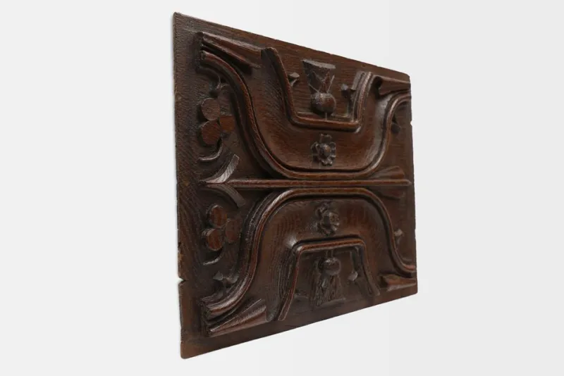 Pamono Gothic Sculpted Panel in Oak, Belgium, 1500s> Wall Decor
