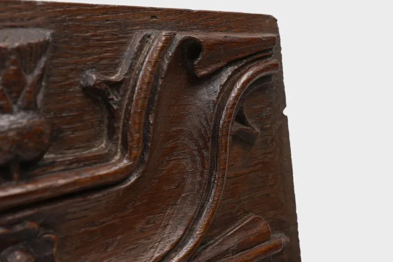 Pamono Gothic Sculpted Panel in Oak, Belgium, 1500s> Wall Decor