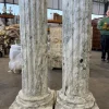 Outlet Pamono Grand Fluted Verde Alpi Marble Columns on Stepped Bases, Set of 2