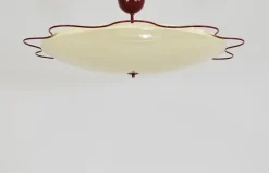 Sale Pamono Grand Mid-Century Flush Mount Uplight Ceiling Lamp from Filmcasino Vienna, 1950s
