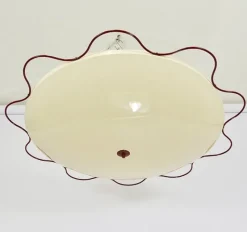 Sale Pamono Grand Mid-Century Flush Mount Uplight Ceiling Lamp from Filmcasino Vienna, 1950s
