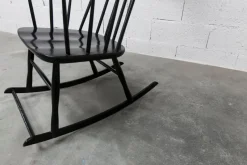 Best Pamono Grandessa Rocking Chair in Black Beech attributed to Lena Larsson for Nesto, 1960s