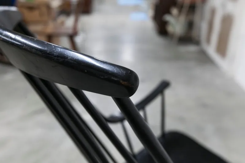 Best Pamono Grandessa Rocking Chair in Black Beech attributed to Lena Larsson for Nesto, 1960s