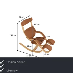 Pamono Gravity Balans Rocking Chair in Brown Fabric by Peter Opsvik for Varier> Rocking Chairs
