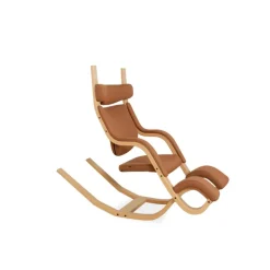 Pamono Gravity Balans Rocking Chair in Brown Fabric by Peter Opsvik for Varier><noscript><img width=