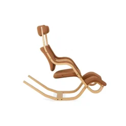 Pamono Gravity Balans Rocking Chair in Brown Fabric by Peter Opsvik for Varier><noscript><img width=