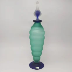 Pamono Green and Blue Bottle in Murano Glass by Michielotto, 1970s> Bottles, Carafes & Jugs