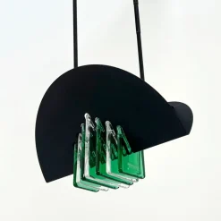 Online Pamono Green and White Murano Pendant Light from Mazzega, 1970s