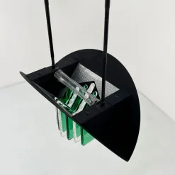 Online Pamono Green and White Murano Pendant Light from Mazzega, 1970s