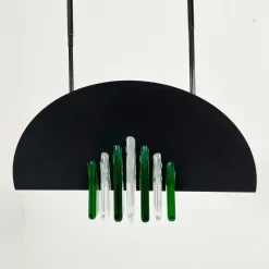 Online Pamono Green and White Murano Pendant Light from Mazzega, 1970s