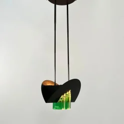 Online Pamono Green and White Murano Pendant Light from Mazzega, 1970s