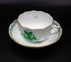 Pamono Green Appony Coffee Service from Herend, Set of 36><noscript><img width=