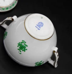 Pamono Green Appony Coffee Service from Herend, Set of 36><noscript><img width=