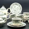 Pamono Green Burgenland Coffee or Tea Service from Villeroy & Boch, 1960s, Set of 28> Coffee & Tea Service