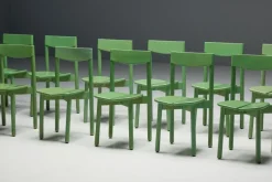 Clearance Pamono Green Coffee Bean Dining Chair by Pierre Gautier Delaye, France, 1965