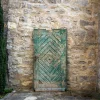 Clearance Pamono Green Door with Chevron Design