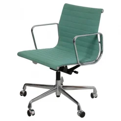 Pamono Green Fabric and a Chrome Ea-117 Office Chair by Charles Eames for Vitra> Office Chairs