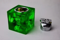Sale Pamono Green Ice Cube Lighter in Murano Glass attributed to Antonio Imperatore, Italy, 1970s