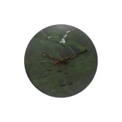 Pamono Green Marble Wall Clock by Euromarmi Store> Clocks