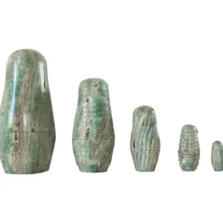 Pamono Green Matryoshka by Pete Pongsak, Set of 5> Decorative Objects