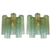 Outlet Pamono Green Tronchi Murano Glass Wall Sconces by Simoeng, Set of 2