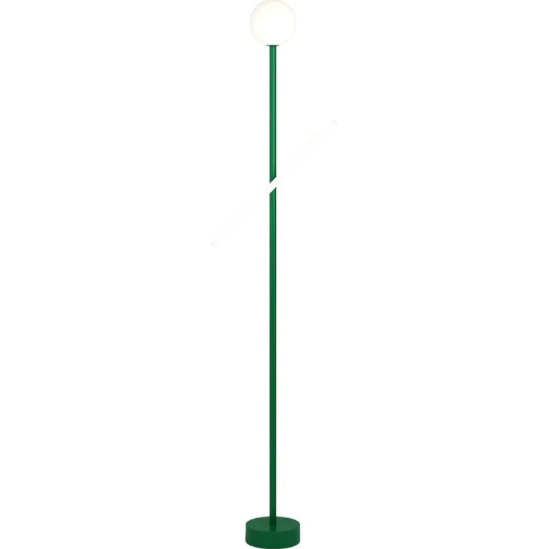New Pamono Green Tube and Globe Floor Lamp by Atelier Areti