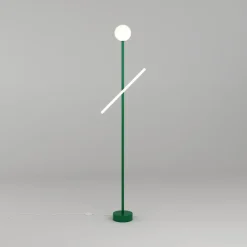 New Pamono Green Tube and Globe Floor Lamp by Atelier Areti