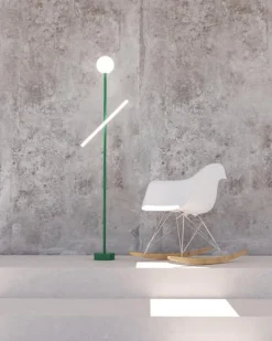 New Pamono Green Tube and Globe Floor Lamp by Atelier Areti