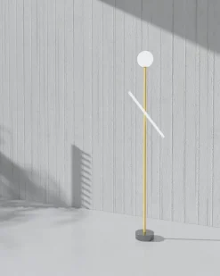 New Pamono Green Tube and Globe Floor Lamp by Atelier Areti
