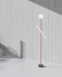 New Pamono Green Tube and Globe Floor Lamp by Atelier Areti