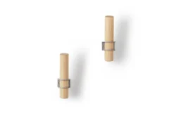 Pamono Grey Torch Hooks by Tore Bleuzé for Emko, Set of 2> Racks, Hooks & Valets