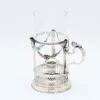 Pamono Grid-Cut Silver Palm Paddle> Candleholders