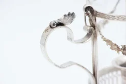Pamono Grid-Cut Silver Palm Paddle> Candleholders