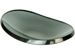 Pamono Grinded Smoked Glass Bowl attributed to Fontana Arte, 1960s> Bowls
