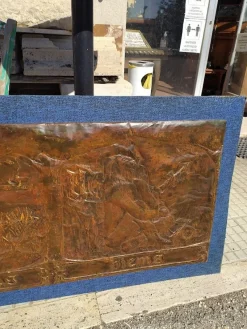 Pamono Grounded Painting on Copper Panels, The Four Seasons and the Zodiac Signs, Italy, 1970><noscript><img width=