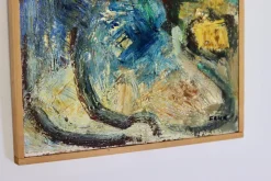 Pamono Gösta Falck, Girl, 1960s, Oil on Canvas, Framed><noscript><img width=