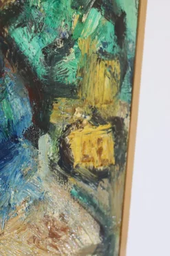 Pamono Gösta Falck, Girl, 1960s, Oil on Canvas, Framed><noscript><img width=