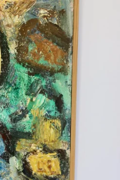Pamono Gösta Falck, Girl, 1960s, Oil on Canvas, Framed><noscript><img width=