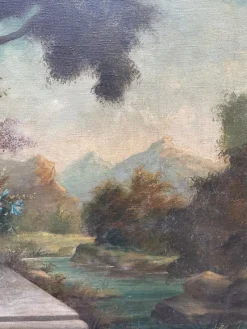 Clearance Pamono Guido Tosi, Living Nature in the Landscape, 19th Century, Oil on Canvas